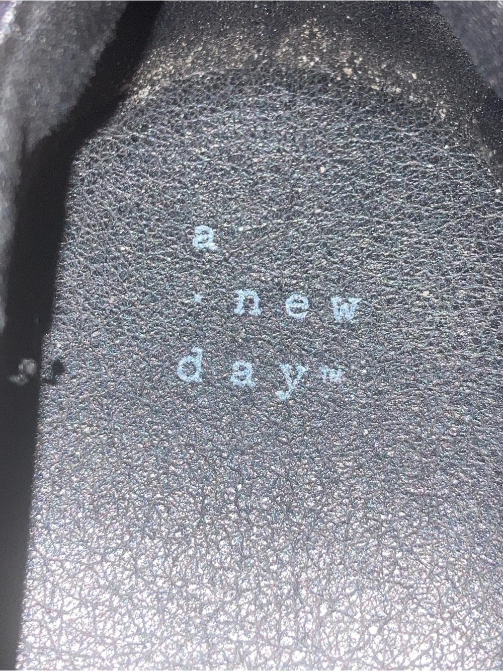 a new day Black Insole with Light Blue Logo